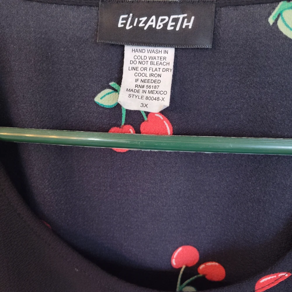 J.Elizabeth Black Cherry Print Dress - Picture 3 of 4